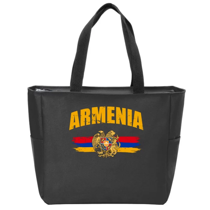 Armenia Logo Flag Zip Tote Bag