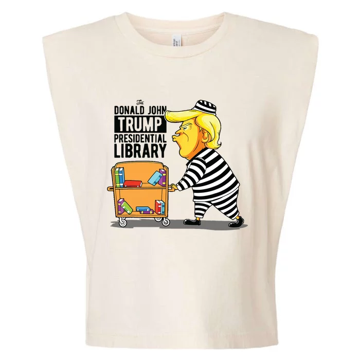 Antitrump Library Funny Grey Classic Fit Crew Neck Short Sleeve Impeach Trump Ap Garment-Dyed Women's Muscle Tee