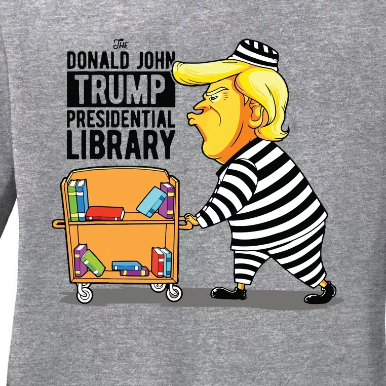 Antitrump Library Funny Grey Classic Fit Crew Neck Short Sleeve Impeach Trump Ap Ladies Long Sleeve Shirt