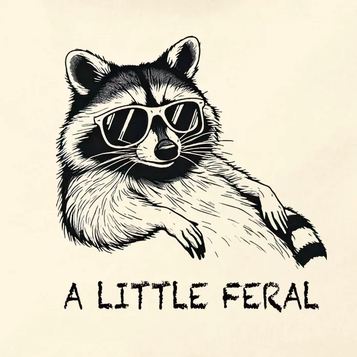 A Little Feral Raccoon With Moon Animal Raccoon Trash Panda Zip Tote Bag