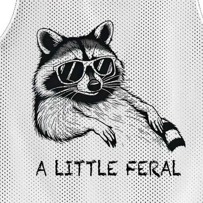 A Little Feral Raccoon With Moon Animal Raccoon Trash Panda Mesh Reversible Basketball Jersey Tank