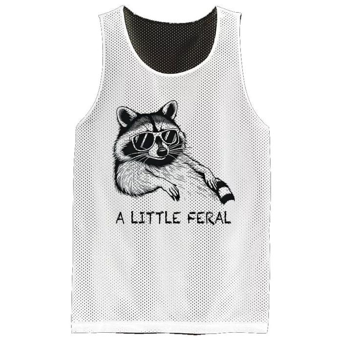 A Little Feral Raccoon With Moon Animal Raccoon Trash Panda Mesh Reversible Basketball Jersey Tank