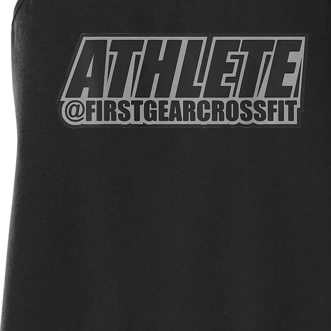 Athlete Logo Front And Back Women's Racerback Tank