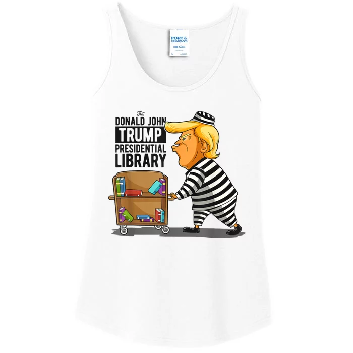 Antitrump Library Funny Grey 2024 Ladies Essential Tank