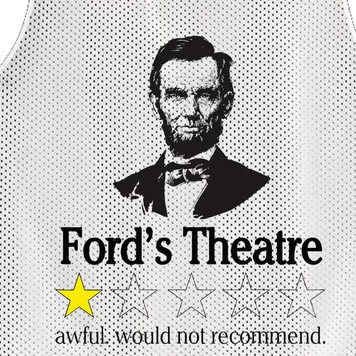 Abraham Lincoln FordS Theatre Awful Would Not Recommend Mesh Reversible Basketball Jersey Tank