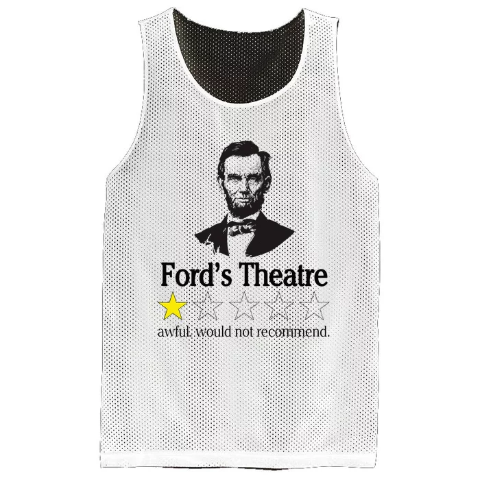 Abraham Lincoln FordS Theatre Awful Would Not Recommend Mesh Reversible Basketball Jersey Tank