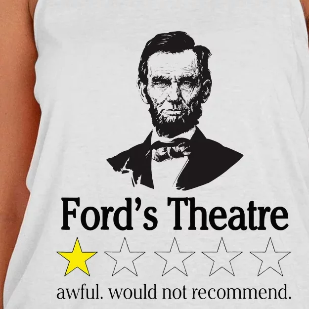 Abraham Lincoln FordS Theatre Awful Would Not Recommend Women's Knotted Racerback Tank