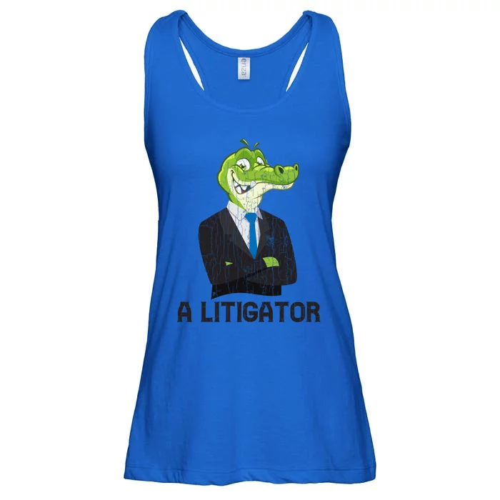 A Litigator Funny Lawyer Attorney Law School Graphic Funny Gift Ladies Essential Flowy Tank