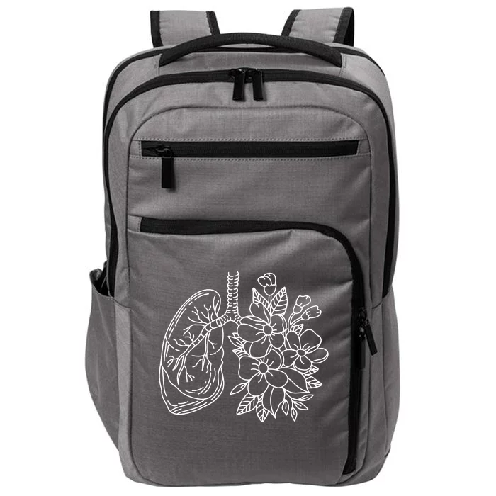 Anatomical Lung Floral Flower Impact Tech Backpack