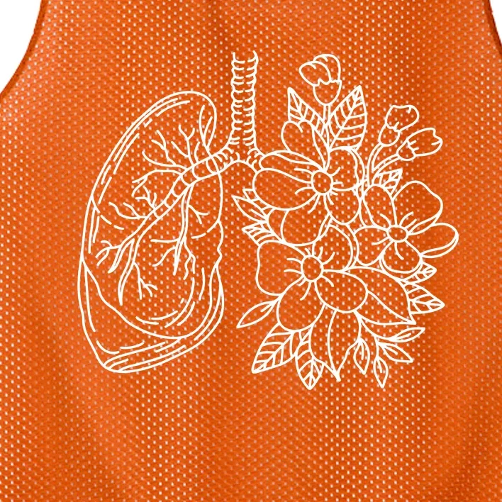 Anatomical Lung Floral Flower Mesh Reversible Basketball Jersey Tank