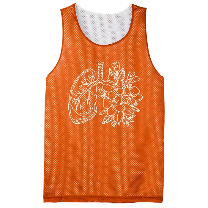 Anatomical Lung Floral Flower Mesh Reversible Basketball Jersey Tank