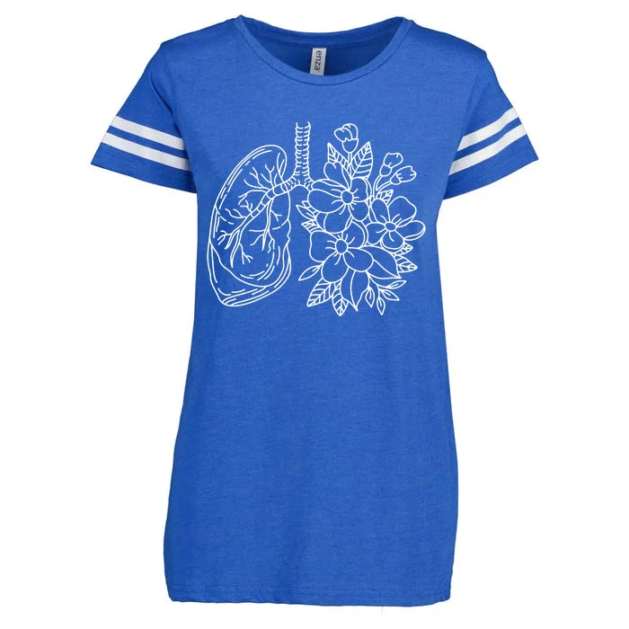 Anatomical Lung Floral Flower Enza Ladies Jersey Football T-Shirt