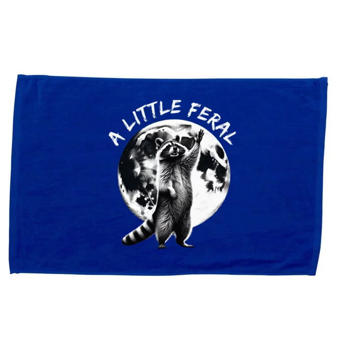 A Little Feral Racoons Howling At The Moon Racoons Meme Microfiber Hand Towel