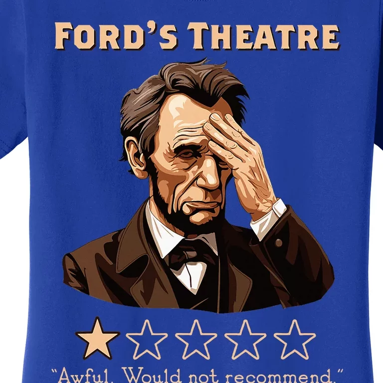 Abraham Lincoln Ford's Theatre Rating Funny Women's T-Shirt