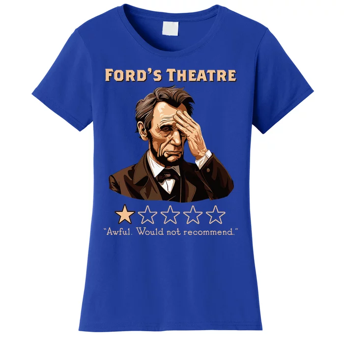 Abraham Lincoln Ford's Theatre Rating Funny Women's T-Shirt