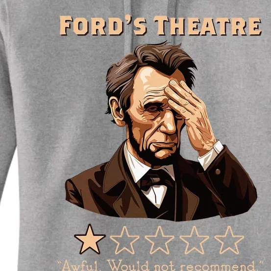 Abraham Lincoln Ford's Theatre Rating Funny Women's Pullover Hoodie