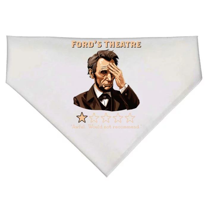 Abraham Lincoln Ford's Theatre Rating Funny USA-Made Doggie Bandana