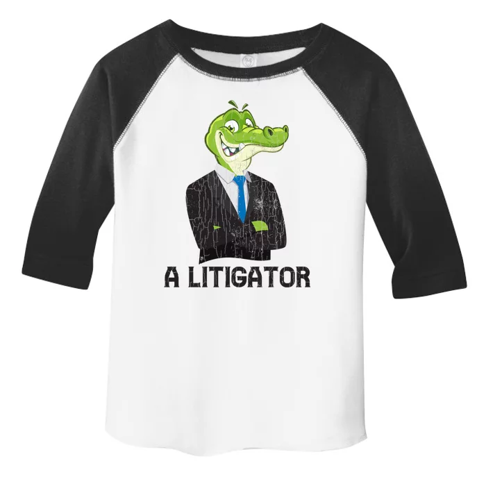 A Litigator Funny Lawyer Attorney Law School Graphic Gift Toddler Fine Jersey T-Shirt