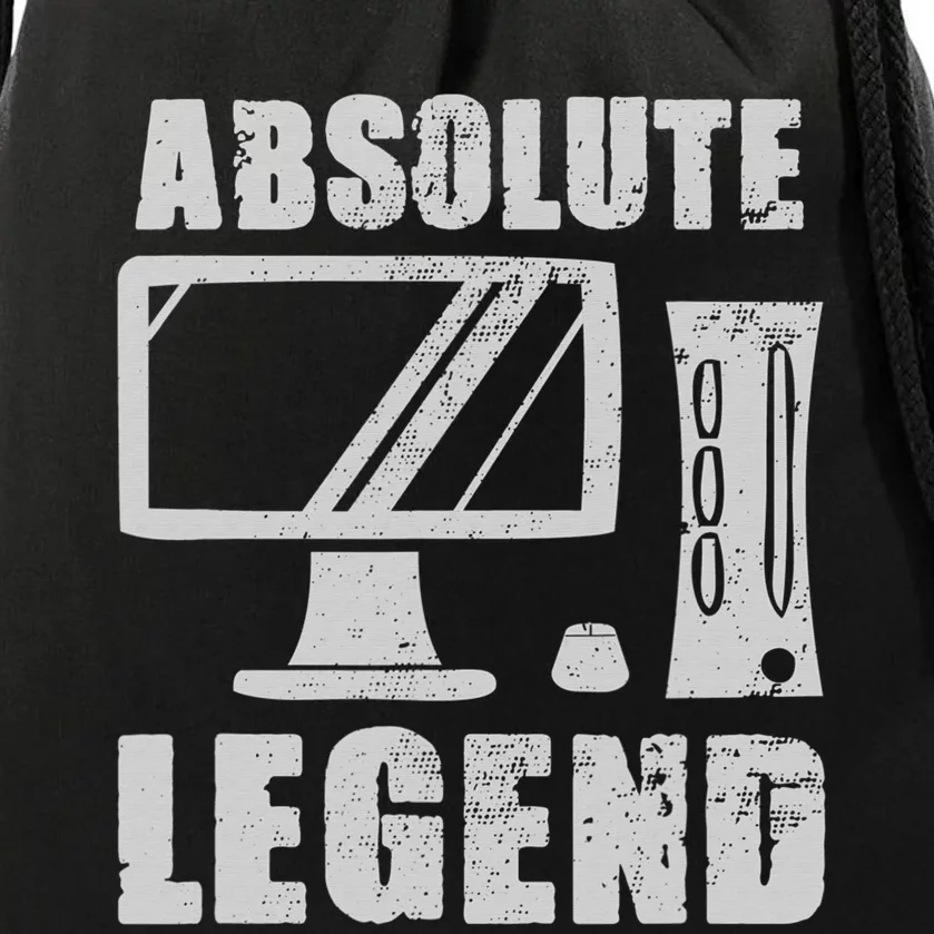 Absolute Legend Funny Video Game Player Quote PC Gaming Drawstring Bag