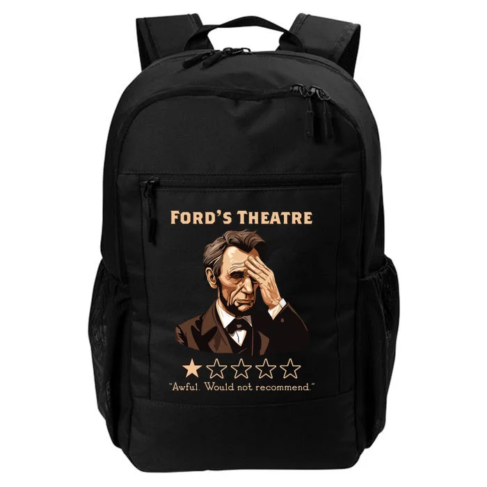 Abraham Lincoln Fords Theatre Rating Funny Daily Commute Backpack