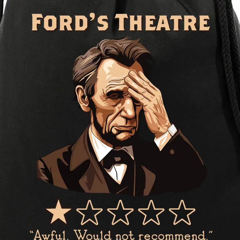 Abraham Lincoln Fords Theatre Rating Funny Drawstring Bag