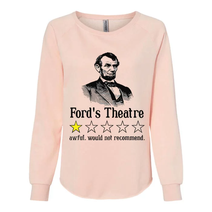 Abraham Lincoln Fords Theatre Rating Womens California Wash Sweatshirt