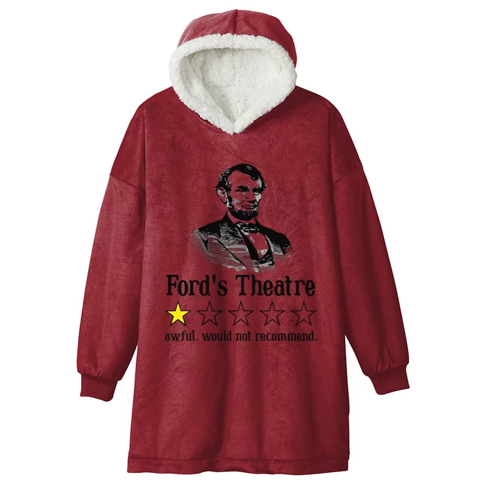 Abraham Lincoln Fords Theatre Rating Hooded Wearable Blanket