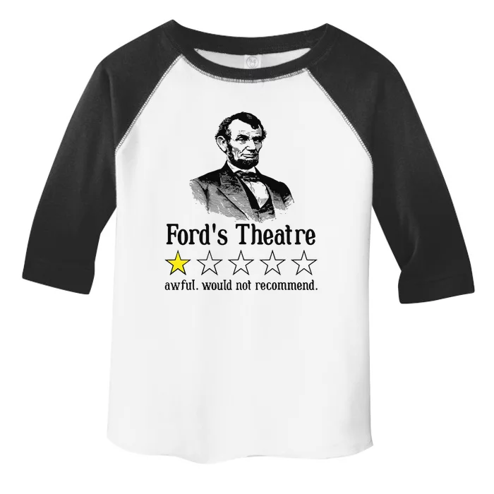 Abraham Lincoln Fords Theatre Rating Toddler Fine Jersey T-Shirt