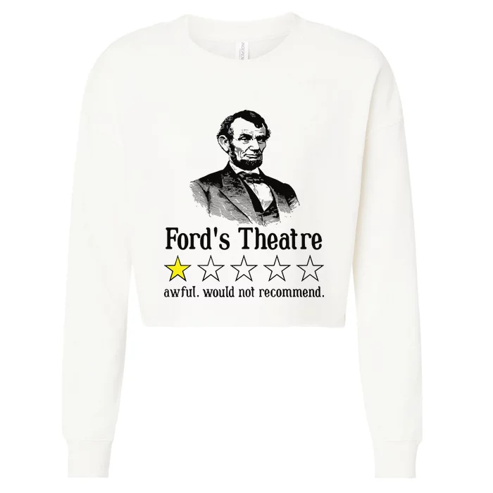 Abraham Lincoln Fords Theatre Rating Cropped Pullover Crew