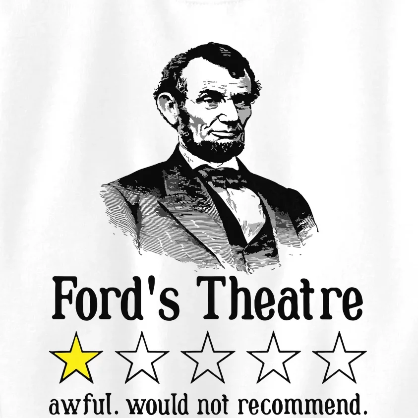 Abraham Lincoln Fords Theatre Rating Kids Sweatshirt