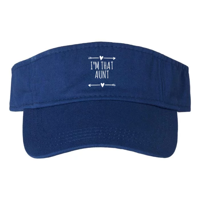 Arrows Love Funny Im That Aunt Gift Valucap Bio-Washed Visor