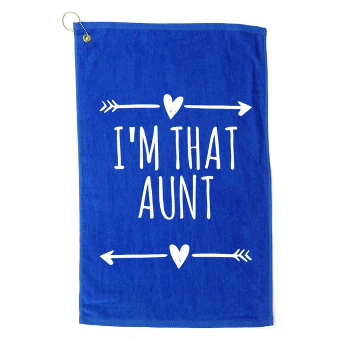 Arrows Love Funny Im That Aunt Gift Platinum Collection Golf Towel