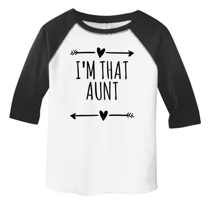 Arrows Love Funny Im That Aunt Gift Toddler Fine Jersey T-Shirt