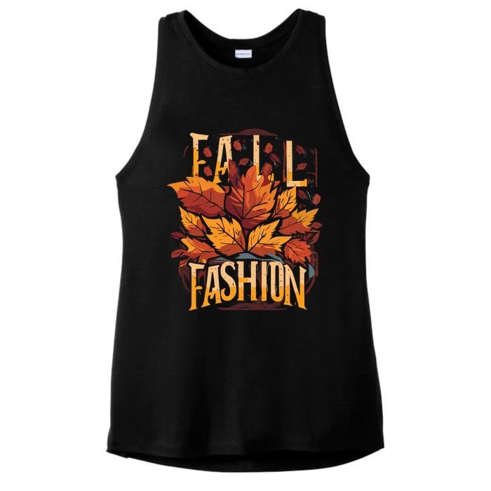 Autumn Leaves Fall Fashion Ladies Tri-Blend Wicking Tank