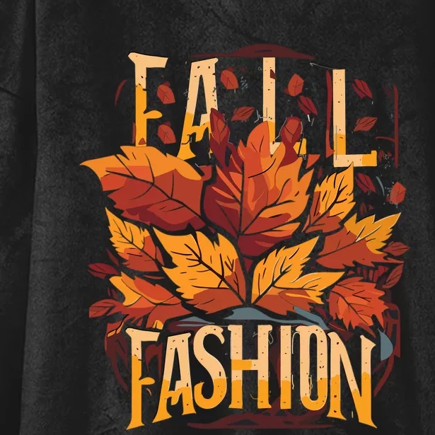 Autumn Leaves Fall Fashion Hooded Wearable Blanket