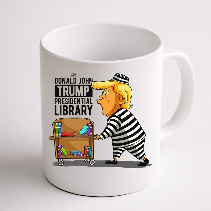 Antitrump Library Funny Grey Classic Fit Crew Neck Short Sleeve Impeach Tr Front & Back Coffee Mug