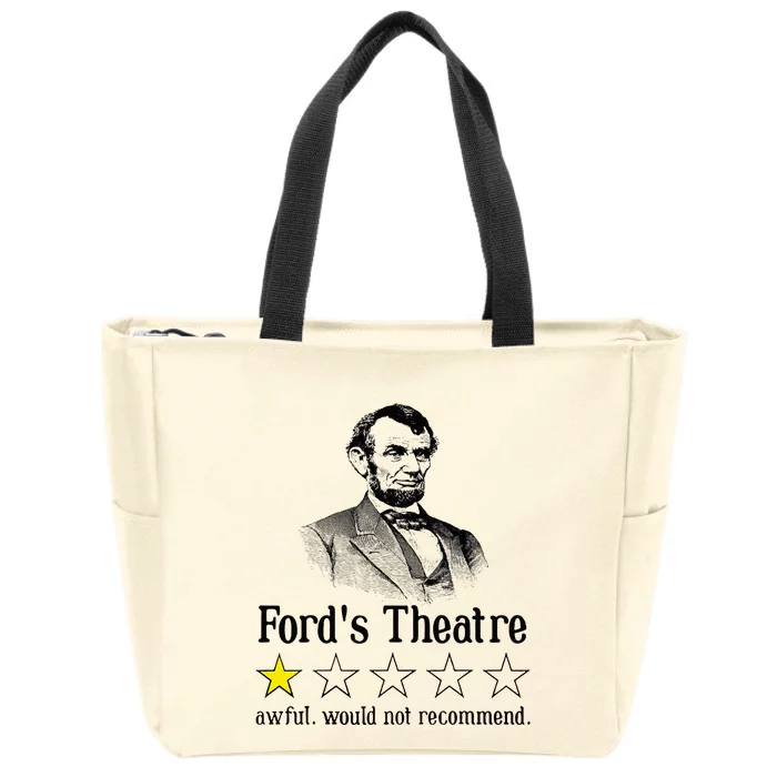 Abraham Lincoln FordS Theatre Rating Zip Tote Bag