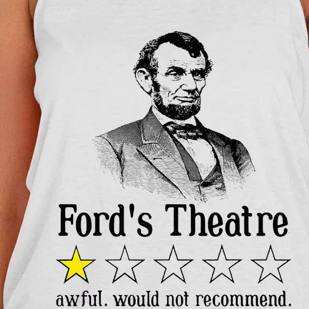 Abraham Lincoln FordS Theatre Rating Women's Knotted Racerback Tank