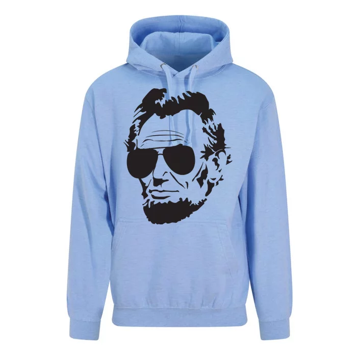 Abe Lincoln Funny Abraham Lincoln Portrait With Sunglasses Unisex Surf Hoodie