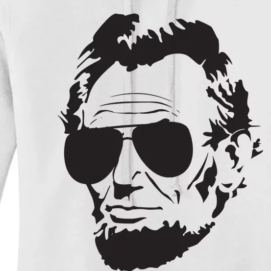 Abe Lincoln Funny Abraham Lincoln Portrait With Sunglasses Women's Pullover Hoodie