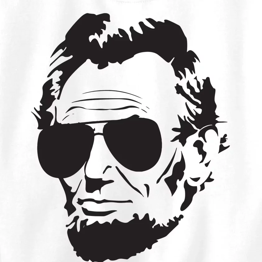 Abe Lincoln Funny Abraham Lincoln Portrait With Sunglasses Kids Sweatshirt