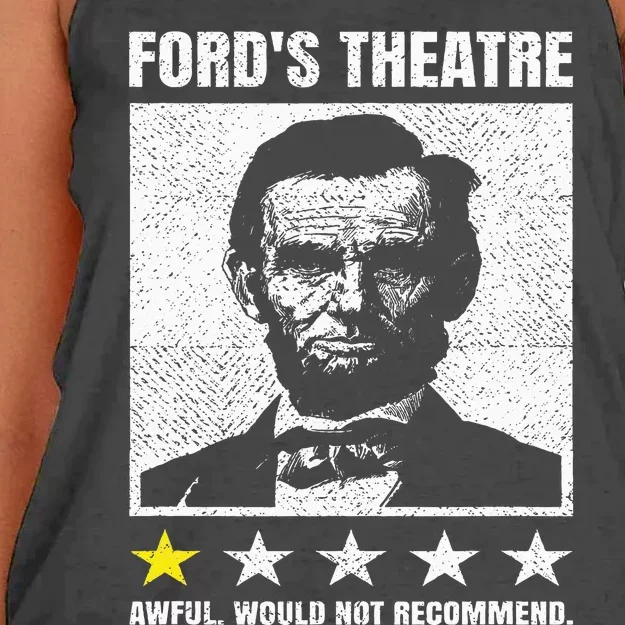 Abraham Lincoln Ford's Theatre Awful Would Not Recommend Women's Knotted Racerback Tank