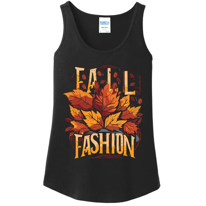 Autumn Leaves Fashion Ladies Essential Tank