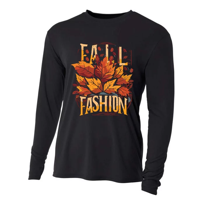 Autumn Leaves Fashion Cooling Performance Long Sleeve Crew