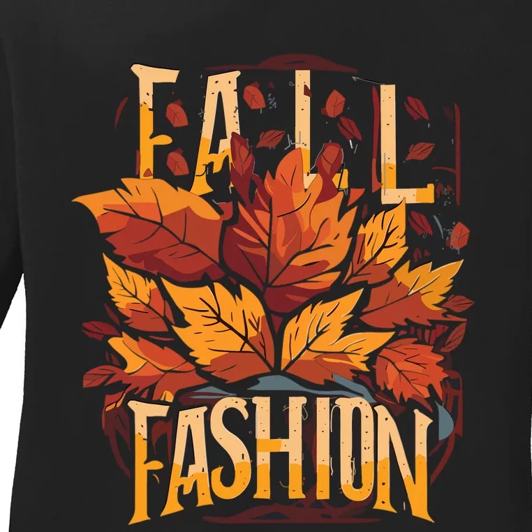 Autumn Leaves Fashion Ladies Long Sleeve Shirt