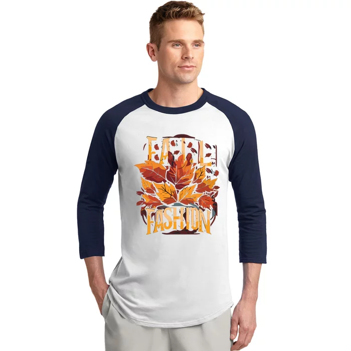 Autumn Leaves Fashion Baseball Sleeve Shirt