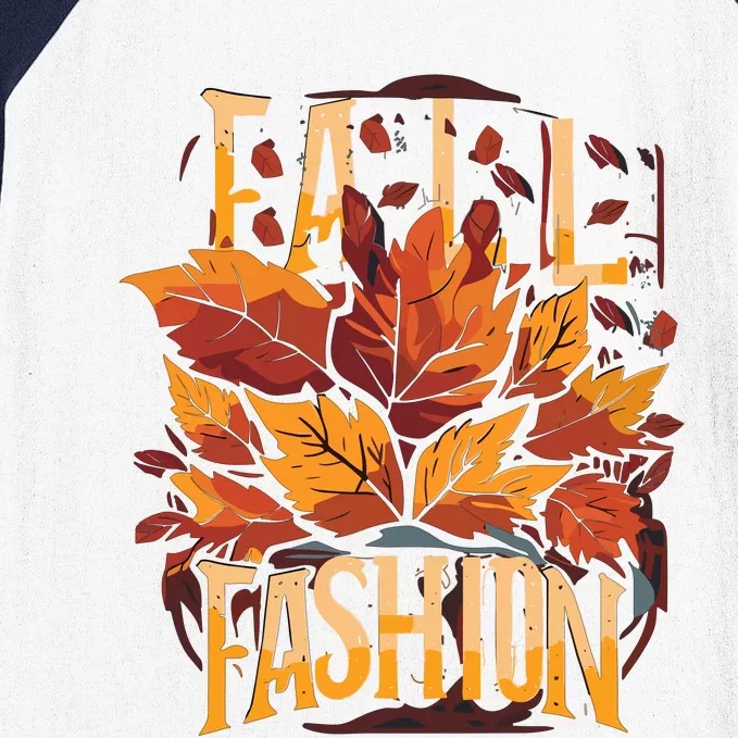 Autumn Leaves Fashion Baseball Sleeve Shirt