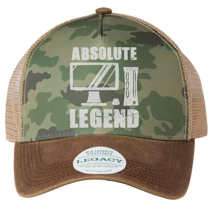 Absolute Legend Funny Video Game Player Quote PC Gaming Rig Legacy Tie Dye Trucker Hat