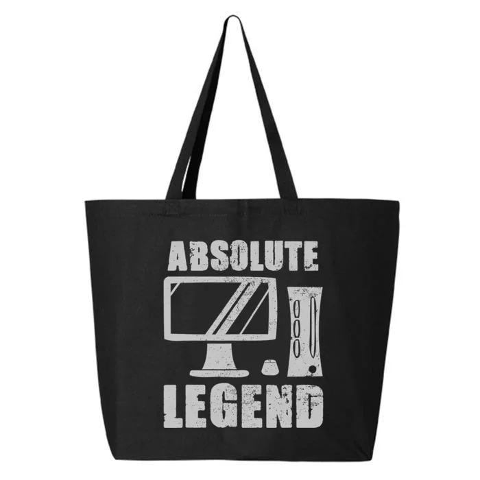 Absolute Legend Funny Video Game Player Quote PC Gaming Rig 25L Jumbo Tote