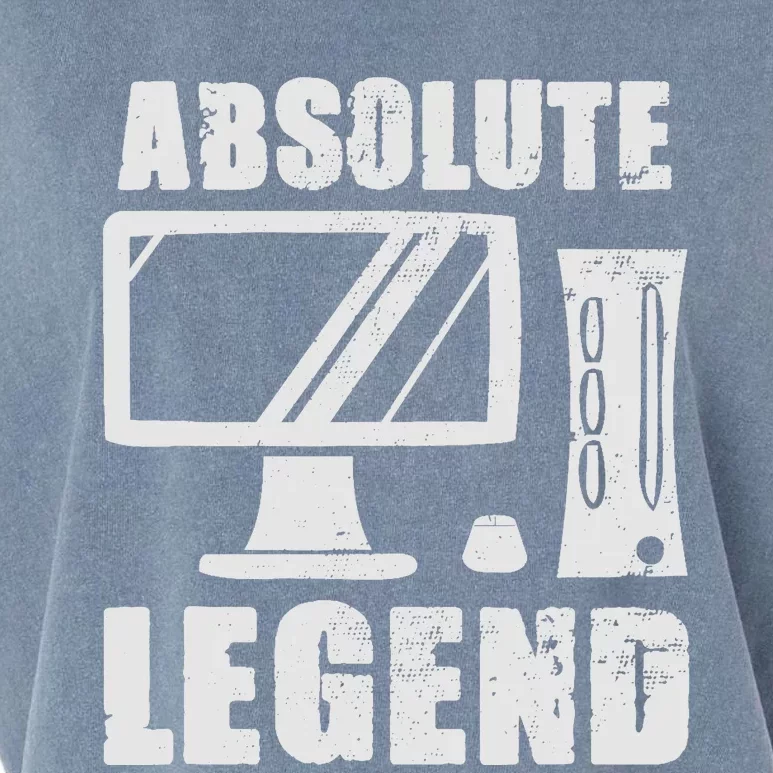 Absolute Legend Funny Video Game Player Quote PC Gaming Rig Garment-Dyed Women's Muscle Tee